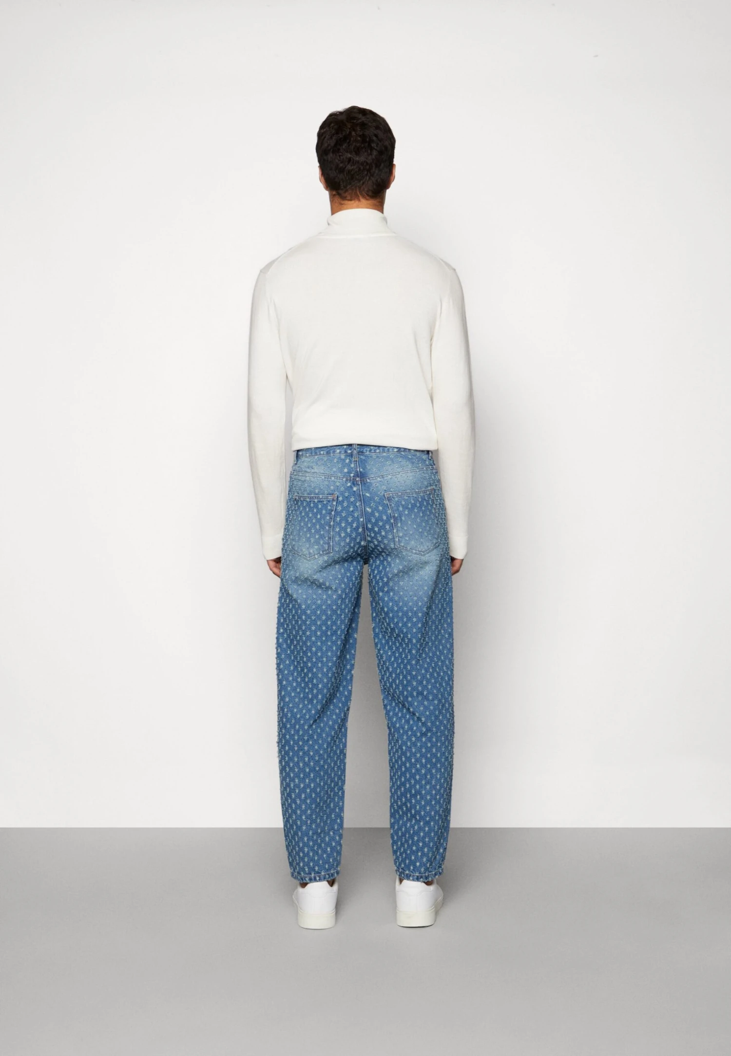 Phluid Project X Yourturn - Heavily Distressed - Relaxed Fit Jeans - Blue Denim 3 Phluid Project X Yourturn - Heavily Distressed - Relaxed Fit Jeans - Blue Denim - Afbeelding 3