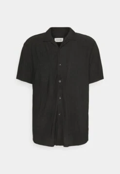 YOURTURN Plisse Shirt Unisex - Overhemd - Black -Yourturn Verkoopwinkel 219c577aa16f4dbba033be9ea0e323ab