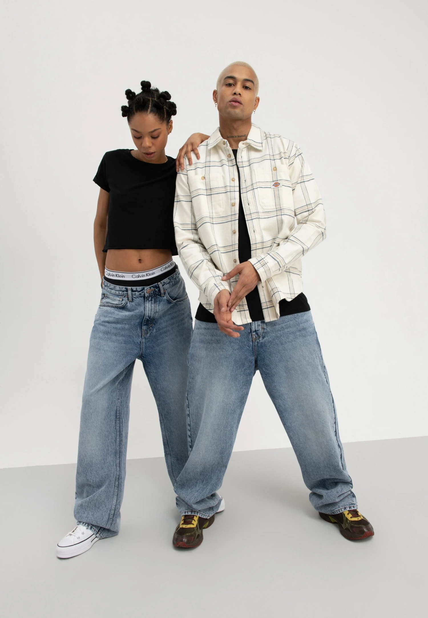 YOURTURN Baggy Jeans Unisex - Relaxed Fit Jeans - Dark Blue Denim 2 YOURTURN Baggy Jeans Unisex - Relaxed Fit Jeans - Dark Blue Denim - Afbeelding 2