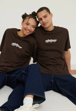 YOURTURN Unisex - T-Shirt Print - Brown