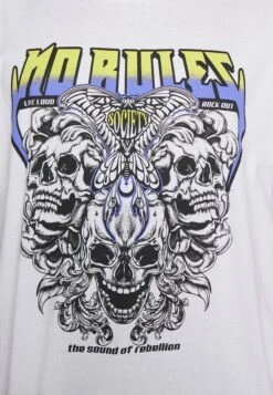 YOURTURN Rule Skull Graphic Tee Unisex - T-Shirt Print - White 9 YOURTURN Rule Skull Graphic Tee Unisex - T-Shirt Print - White -Yourturn Verkoopwinkel 38058aa46a744b1d840b5599082d9305