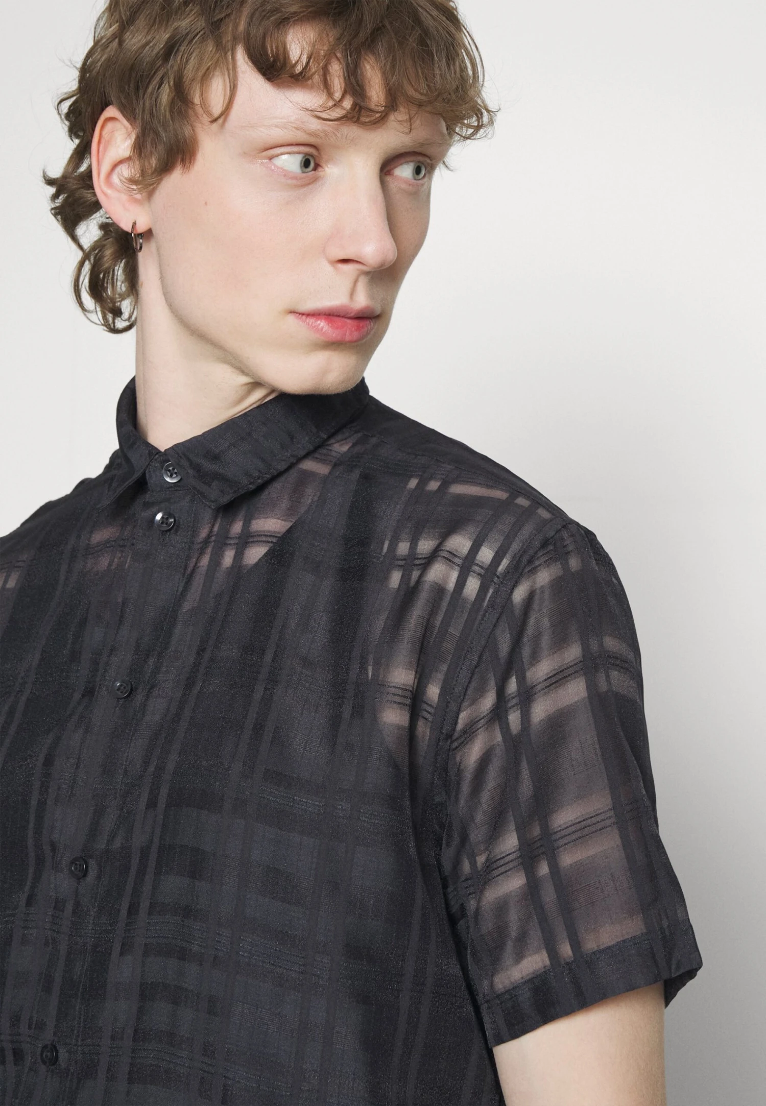 YOURTURN Mesh Shirt - Overhemd - Black 4 YOURTURN Mesh Shirt - Overhemd - Black - Afbeelding 4