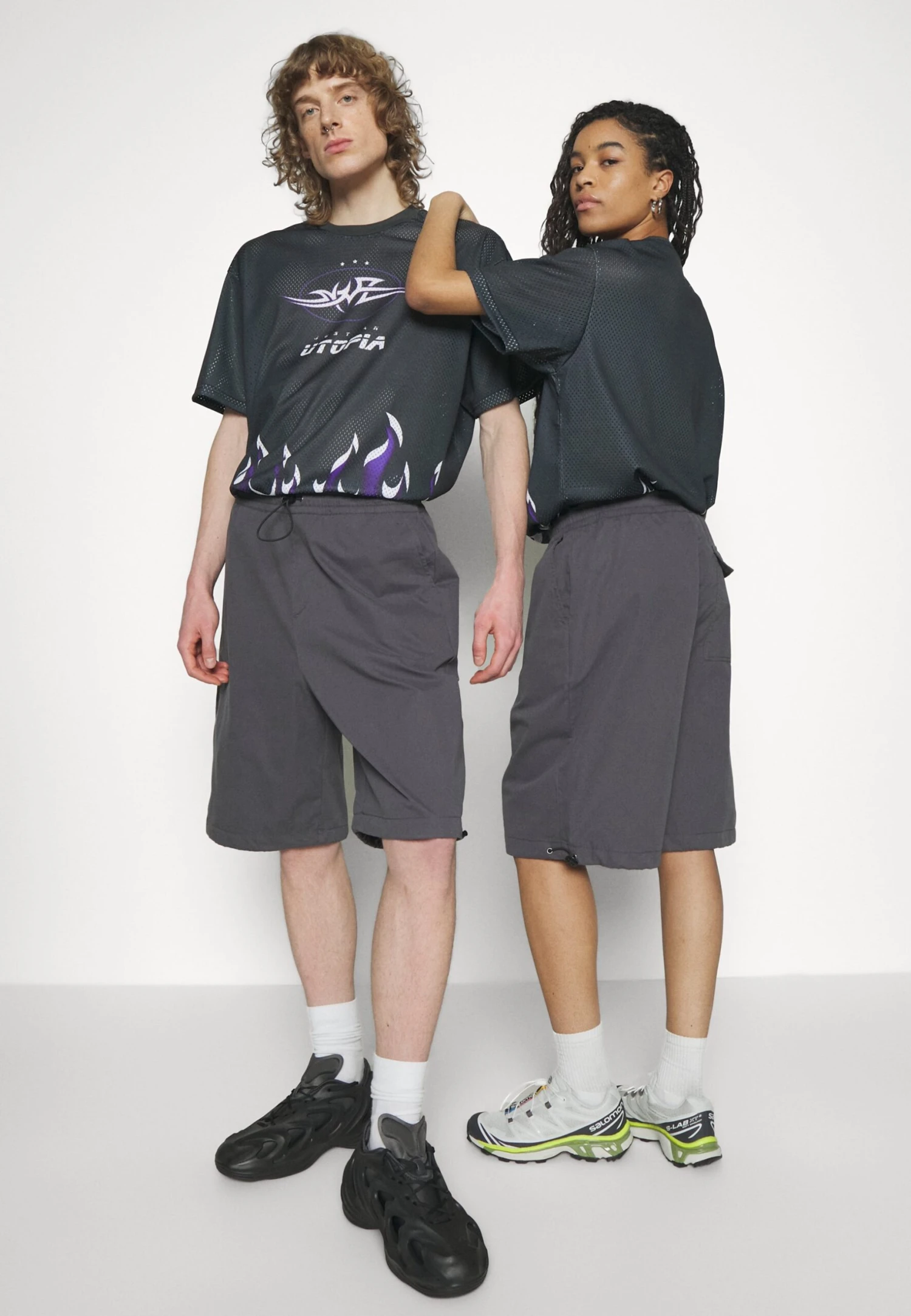 YOURTURN Genderless Parachute - Shorts - Dark Grey 4 YOURTURN Genderless Parachute - Shorts - Dark Grey - Afbeelding 4