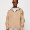 YOURTURN Unisex - Sweater Met Rits - Tan