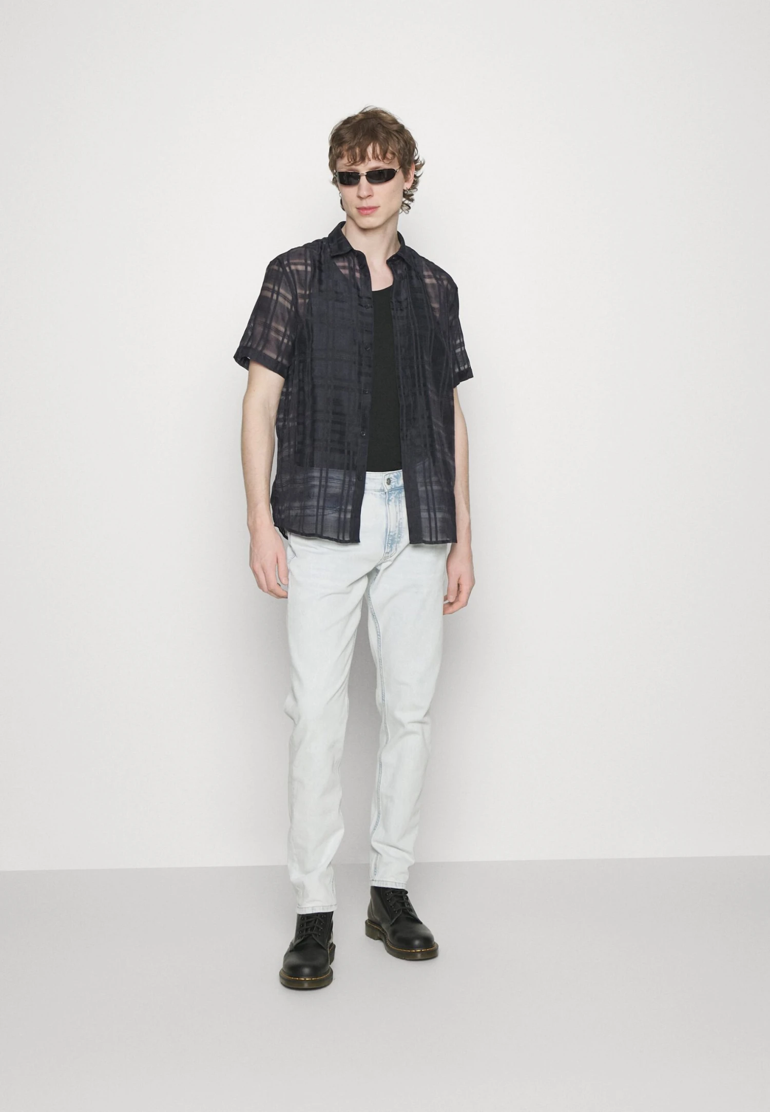 YOURTURN Mesh Shirt - Overhemd - Black 2 YOURTURN Mesh Shirt - Overhemd - Black - Afbeelding 2