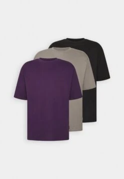 YOURTURN 3Pack Unisex - T-Shirt Basic - Grey/Purple/Black -Yourturn Verkoopwinkel 6d30af072c764e1881baa9012c5deaf0