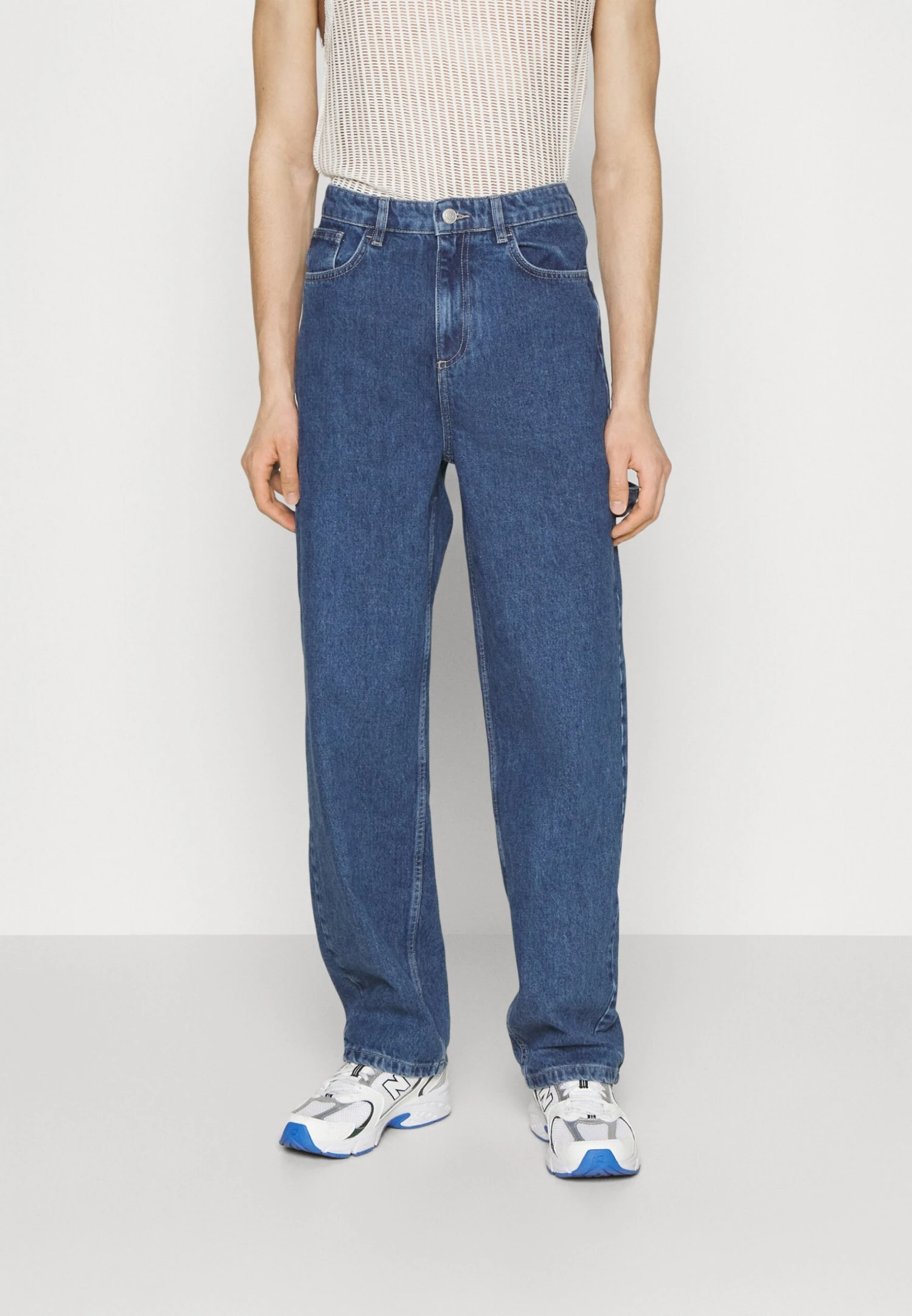 YOURTURN Unisex - Relaxed Fit Jeans - Dark Blue Denim 1 YOURTURN Unisex - Relaxed Fit Jeans - Dark Blue Denim