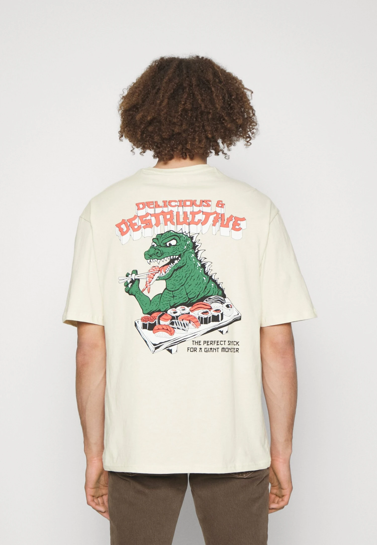 YOURTURN T-Shirt Print - Beige 3 YOURTURN T-Shirt Print - Beige - Afbeelding 3