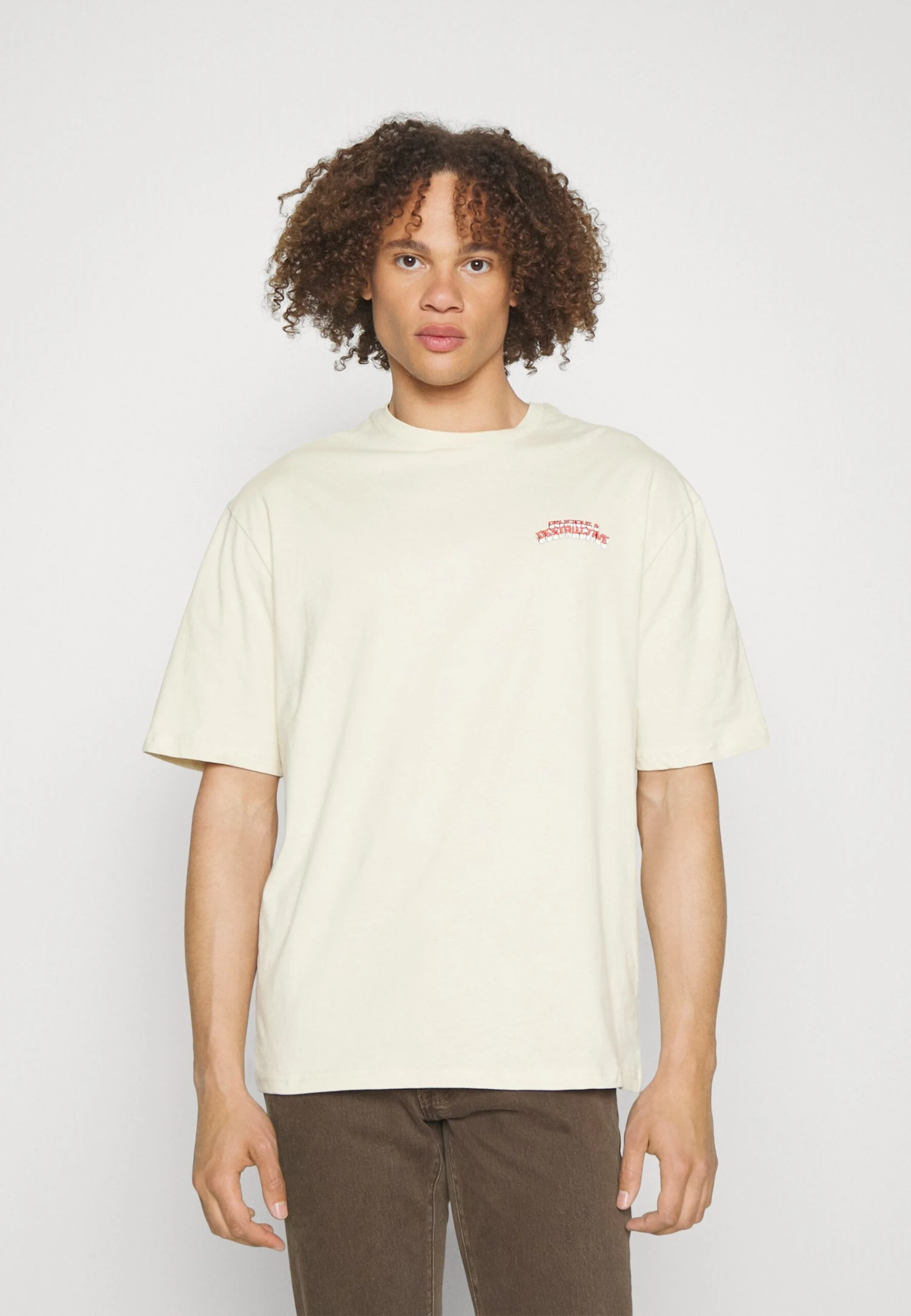 YOURTURN T-Shirt Print - Beige 1 YOURTURN T-Shirt Print - Beige