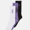 YOURTURN 3 Pack - Sokken - Black/Purple /Off-White