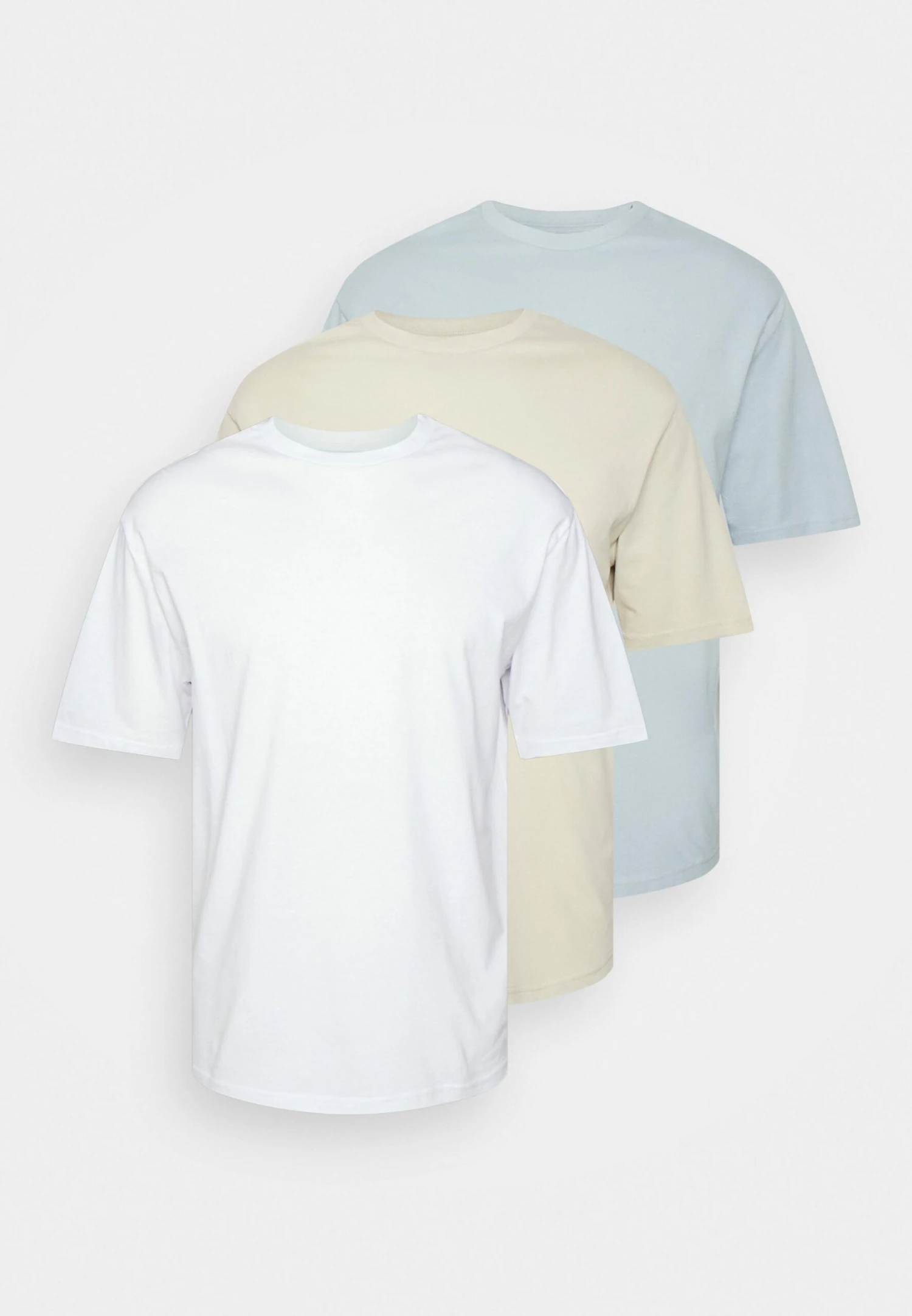 YOURTURN 3Pack Unisex - T-Shirt Basic - White/Off-White/Light Blue 1 YOURTURN 3Pack Unisex - T-Shirt Basic - White/Off-White/Light Blue