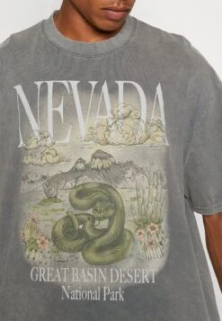 YOURTURN Nevada Wash Graphic Tee Washed - T-Shirt Print - Charcoal -Yourturn Verkoopwinkel e829ada2811949e7b41756f8833b261a