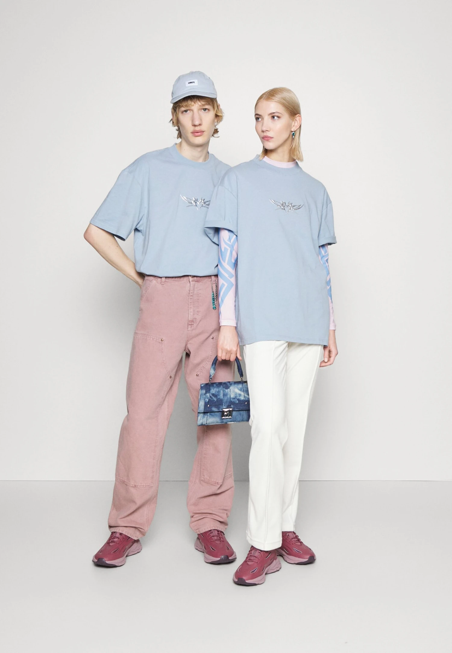 YOURTURN T-Shirt Print - Light Blue 2 YOURTURN T-Shirt Print - Light Blue - Afbeelding 2